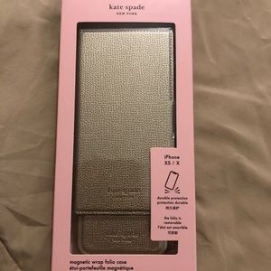 Kate Spade iPhone XS/X magnetic wrap folio case